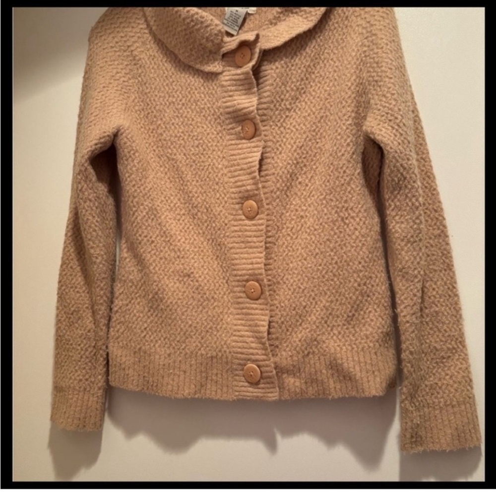 Anthropologie sleeping on snow sweater size M cozy, warm button up sweater